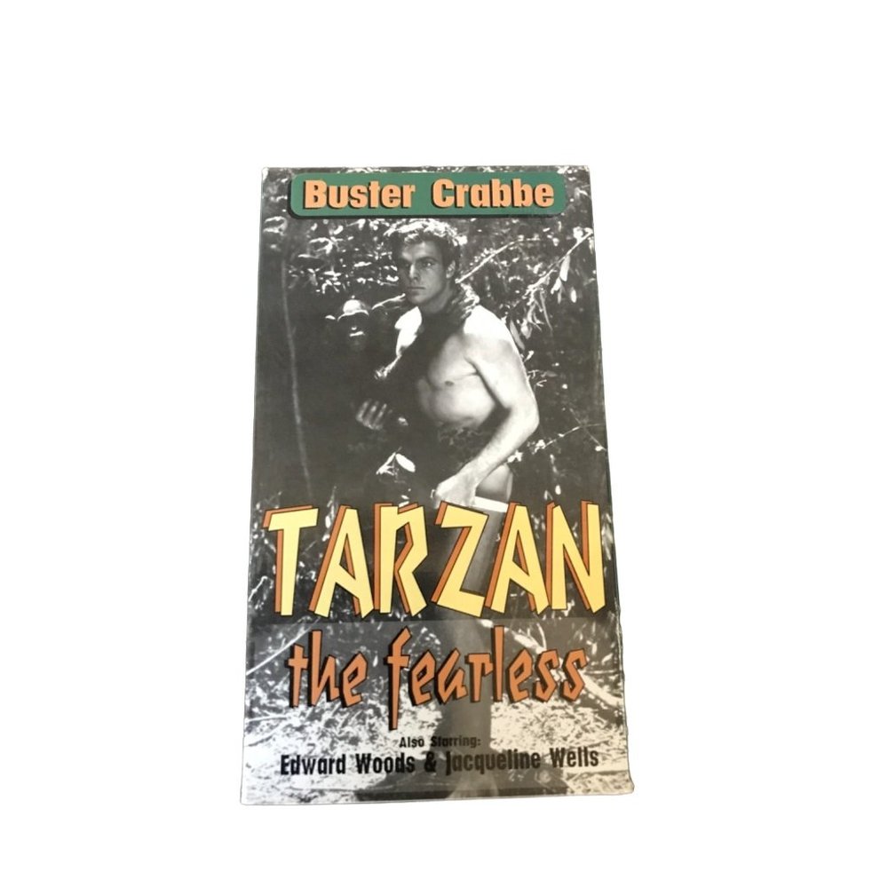 Tarzan The Fearless Buster Crabbe VHS Tape Alpha video Black and White